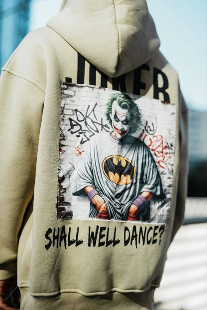 Joker "Shall We Dance?" Graphic Unisex Oversized Hoodie Withinblack