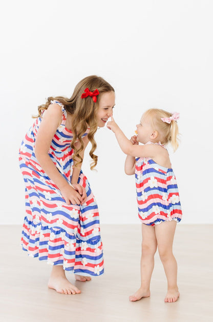 July Vibes Ruffle Cross Back Romper Mila & Rose ®