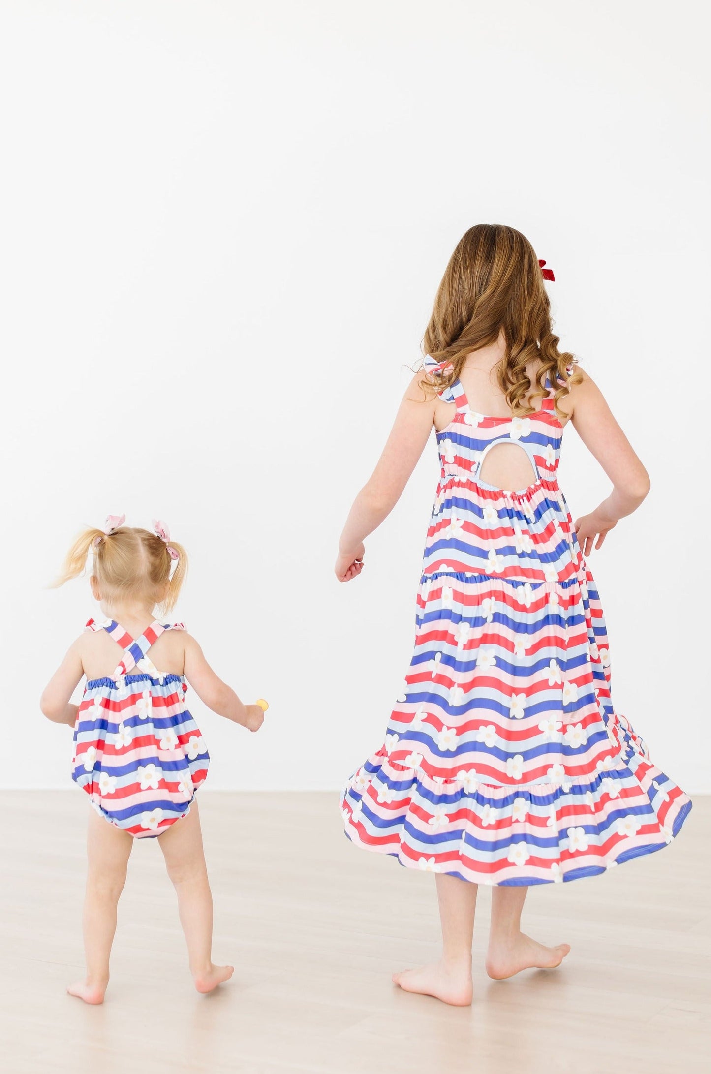 July Vibes Ruffle Cross Back Romper Mila & Rose ®