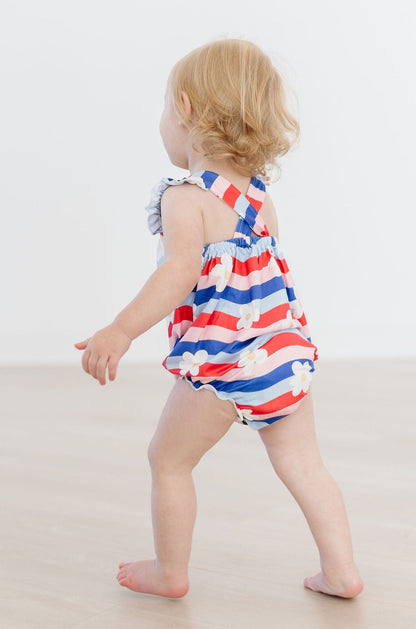 July Vibes Ruffle Cross Back Romper Mila & Rose ®