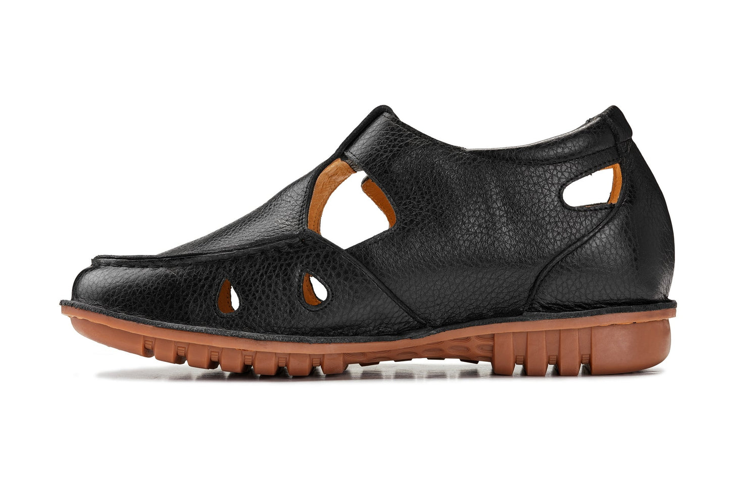 CALTO - K0751 - 2.8 Inches Taller (Black) - Lightweight Casual Fisherman Sandal Tallmenshoes.com