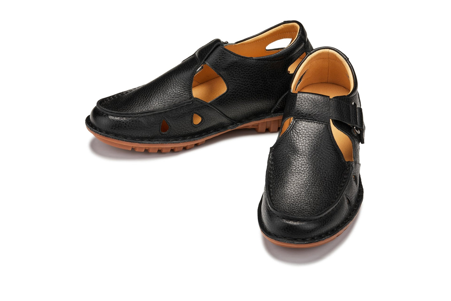 CALTO - K0751 - 2.8 Inches Taller (Black) - Lightweight Casual Fisherman Sandal Tallmenshoes.com