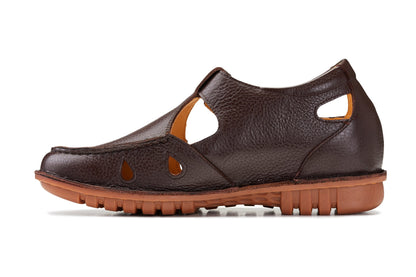 CALTO - K0752 - 2.8 Inches Taller (Coffee Brown) - Lightweight Casual Fisherman Sandal Tallmenshoes.com
