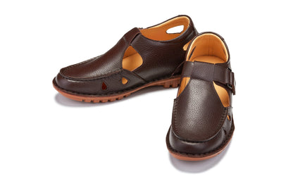 CALTO - K0752 - 2.8 Inches Taller (Coffee Brown) - Lightweight Casual Fisherman Sandal Tallmenshoes.com