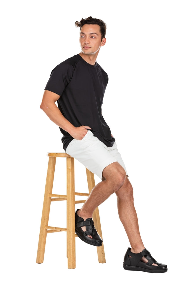 CALTO - K2661 - 3.2 Inches Taller (Black) - Casual Fisherman Sandal Tallmenshoes.com