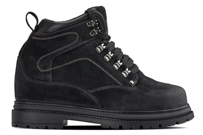 CALDEN 5.2" Taller Black Nubuck Height-Increasing Boots K881802 Tallmenshoes.com