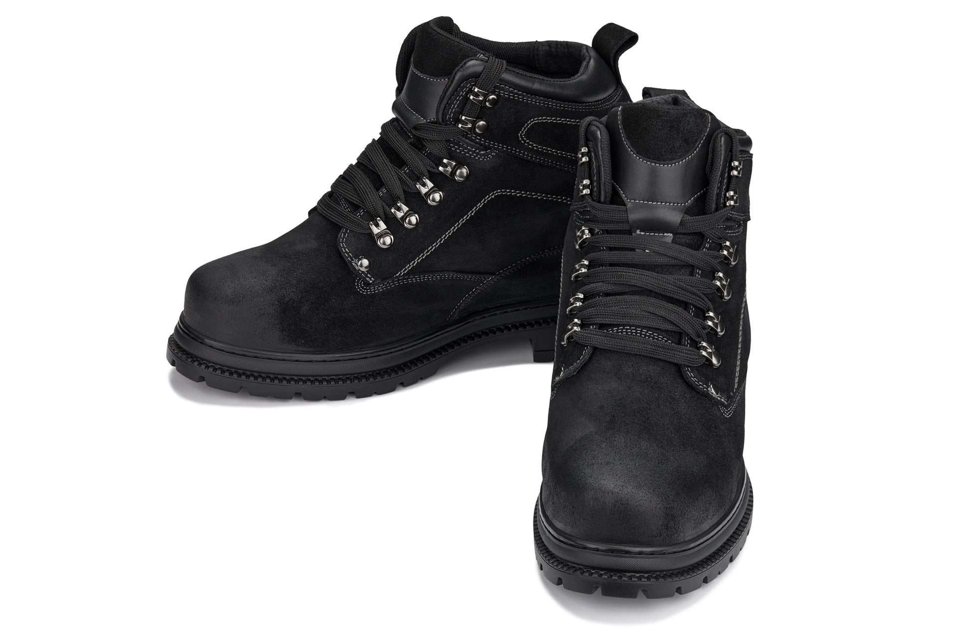 CALDEN 5.2" Taller Black Nubuck Height-Increasing Boots K881802 Tallmenshoes.com