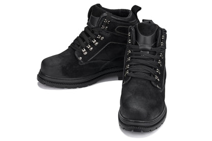 CALDEN 5.2" Taller Black Nubuck Height-Increasing Boots K881802 Tallmenshoes.com