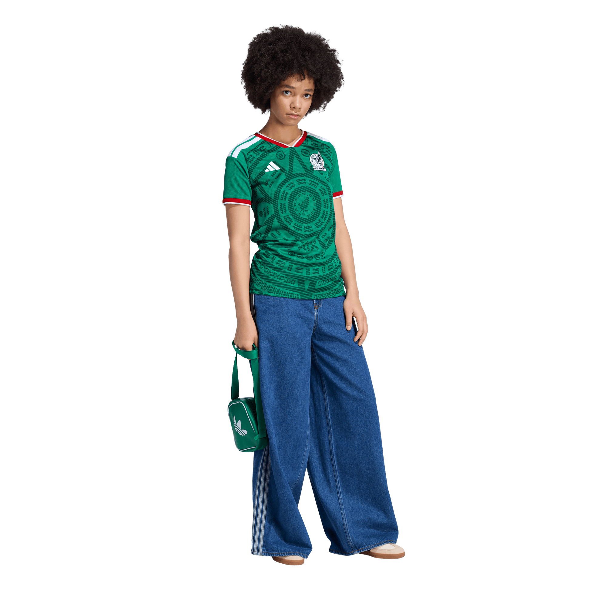 Adidas Womens Mexico 26 Jersey - Green Denim Exchange