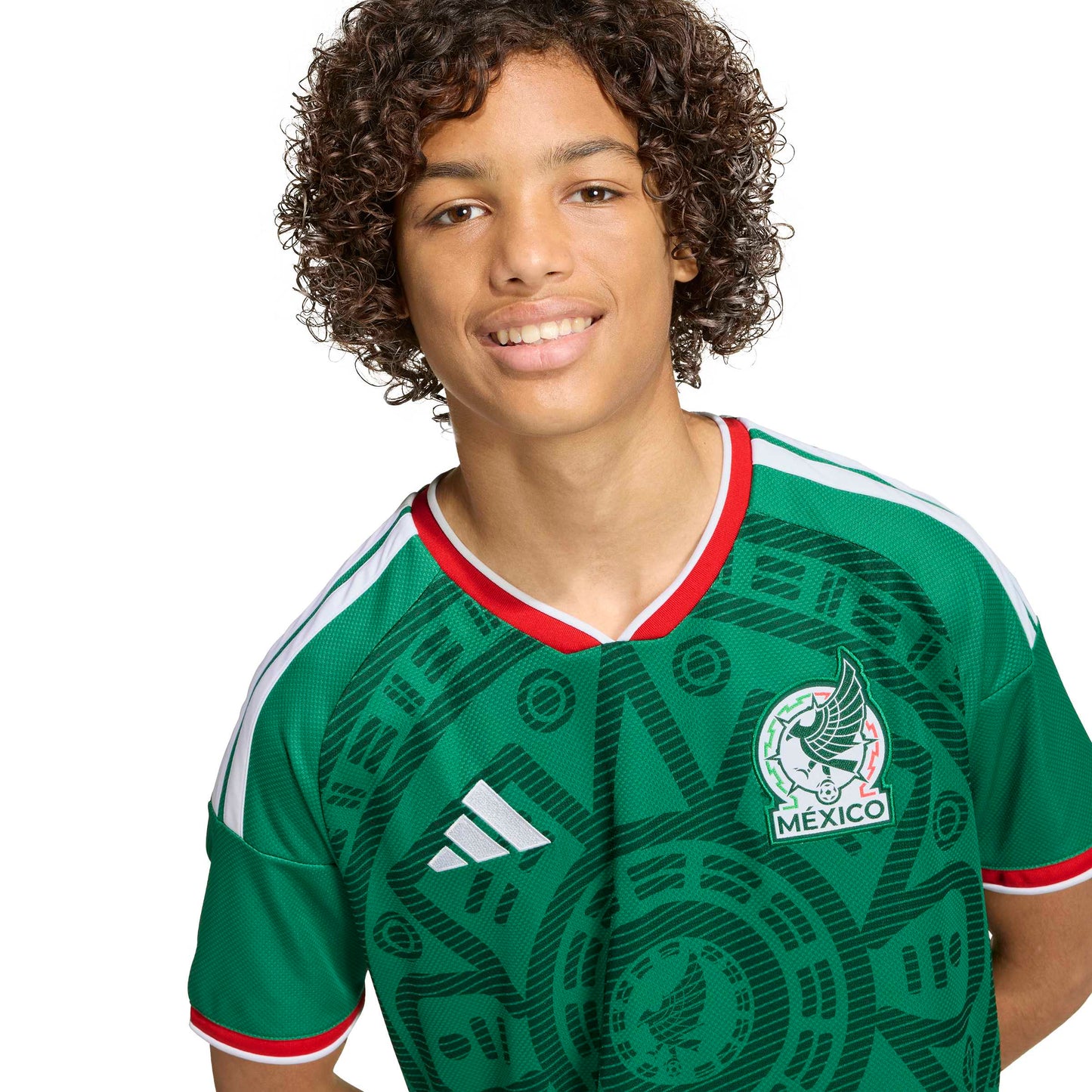 Adidas Kids Mexico 26 Home Kids Jersey - Green Denim Exchange