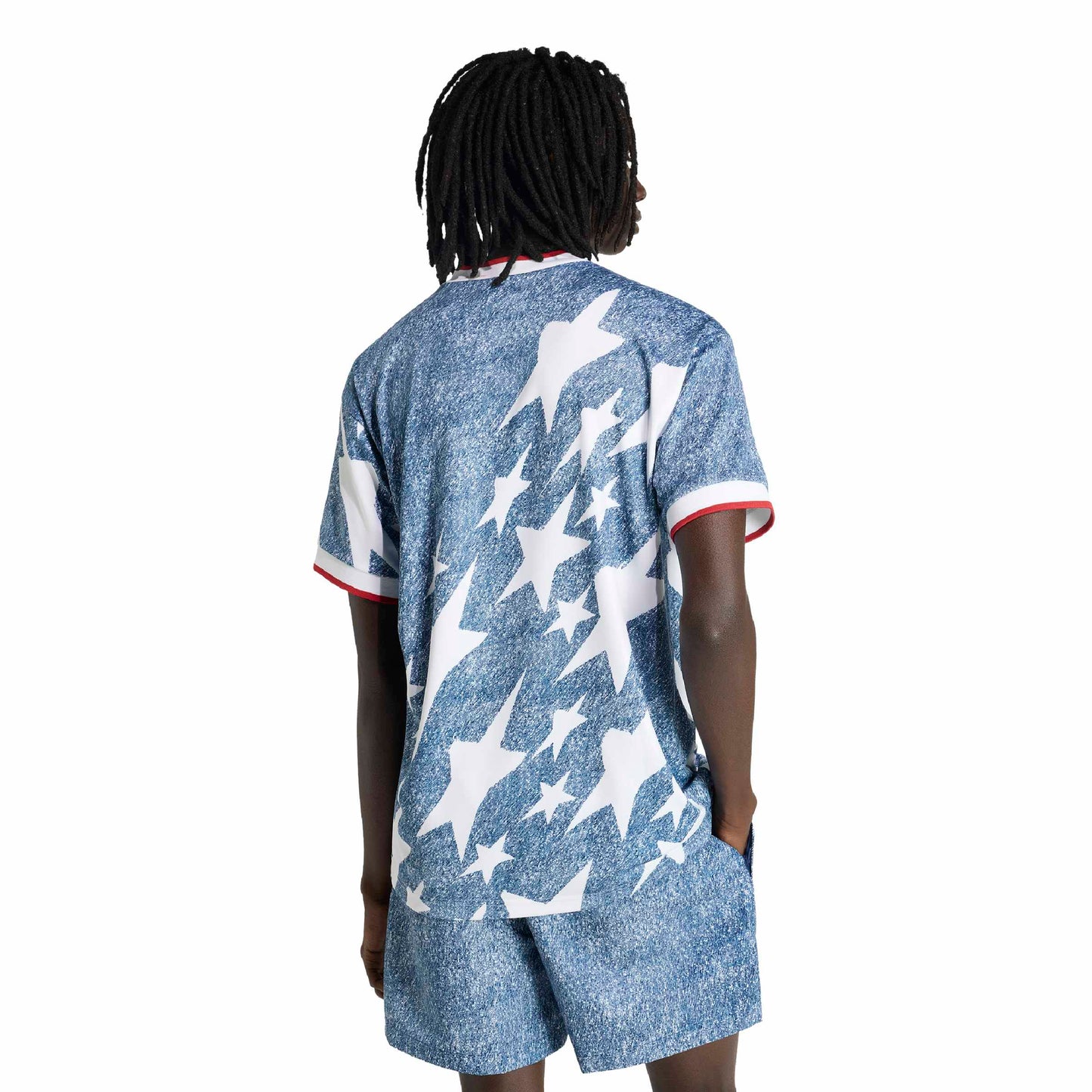 Adidas Mens Denim Graphic Jersey - Blue Denim Exchange