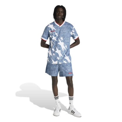 Adidas Mens Denim Graphic Jersey - Blue Denim Exchange