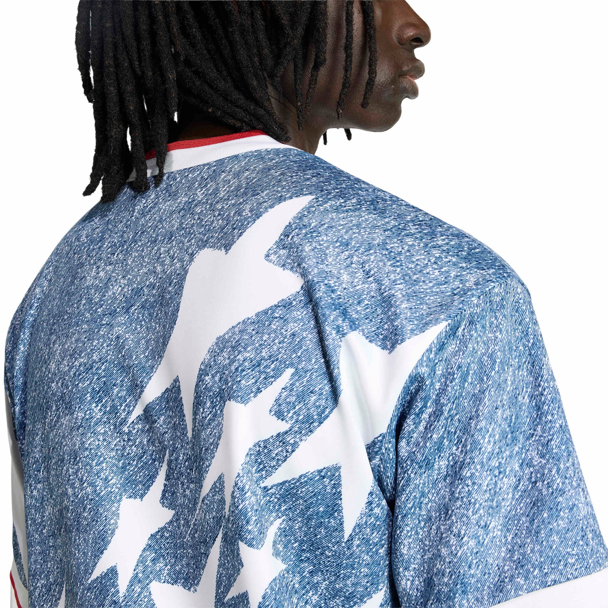 Adidas Mens Denim Graphic Jersey - Blue Denim Exchange