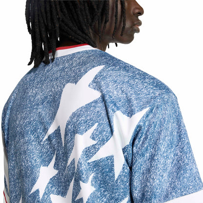 Adidas Mens Denim Graphic Jersey - Blue Denim Exchange