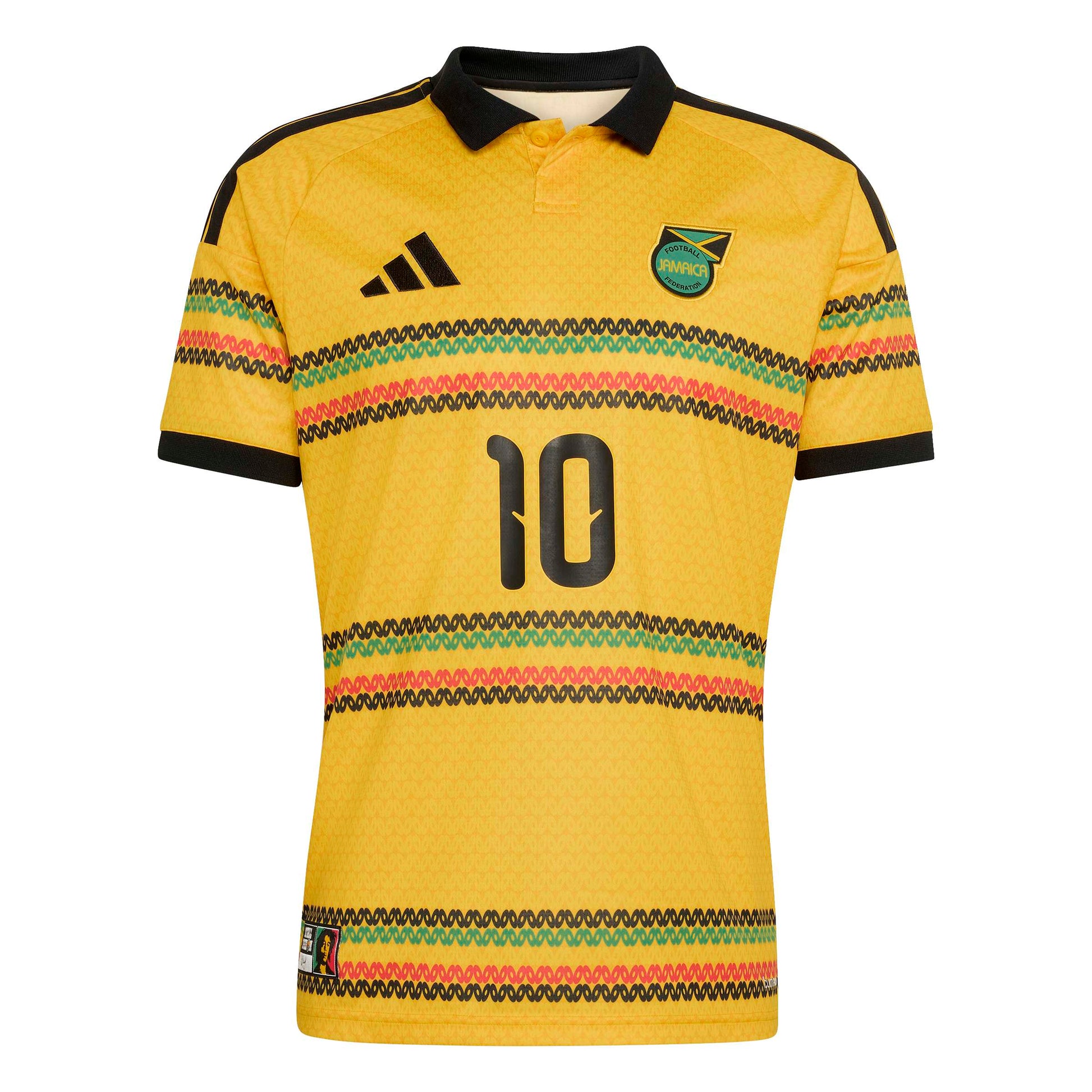 Adidas Mens Jamaica 26 x Bob Marley Home Jersey - Gold Denim Exchange
