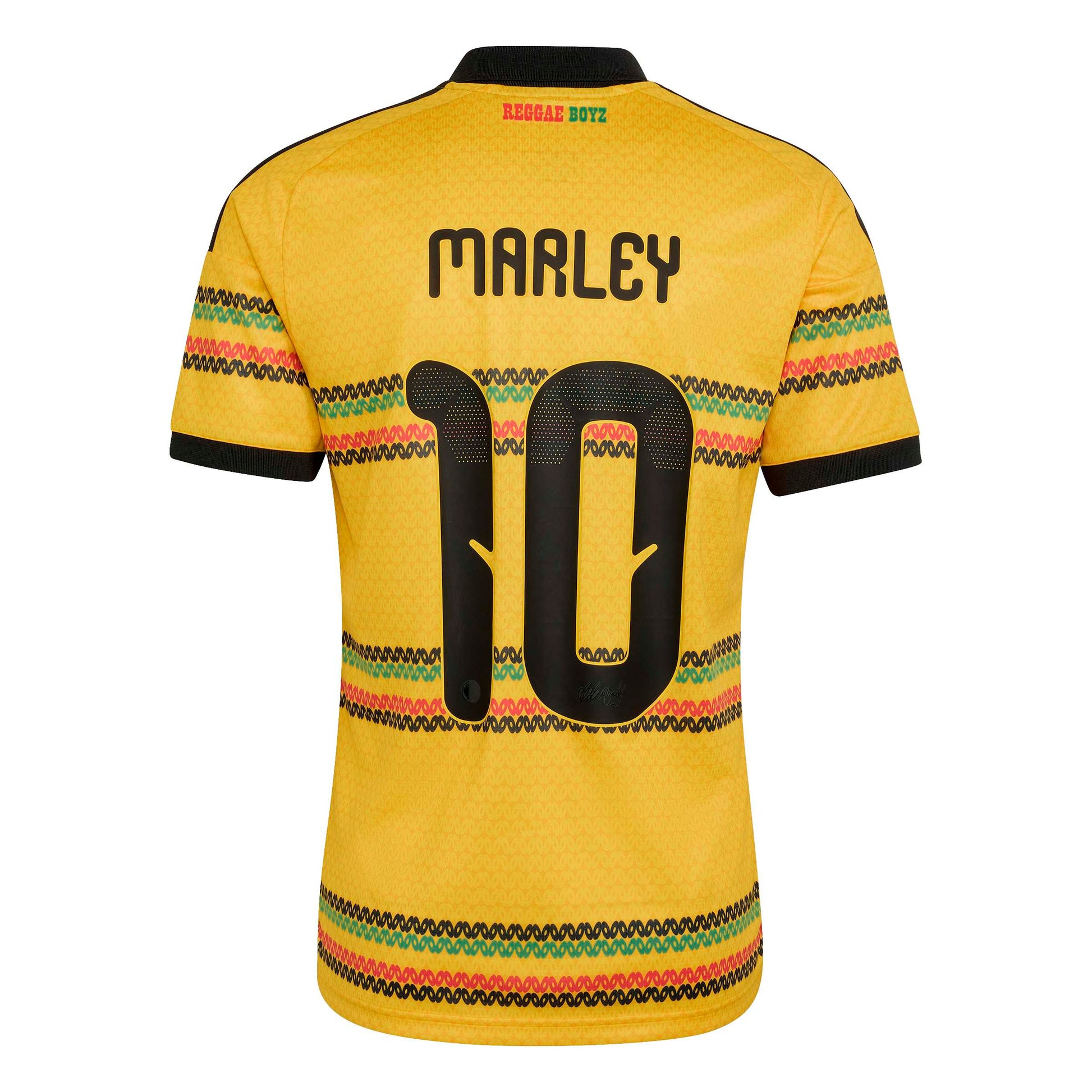 Adidas Mens Jamaica 26 x Bob Marley Home Jersey - Gold Denim Exchange