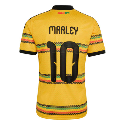 Adidas Mens Jamaica 26 x Bob Marley Home Jersey - Gold Denim Exchange