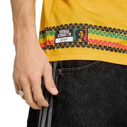Adidas Mens Jamaica 26 x Bob Marley Home Jersey - Gold Denim Exchange