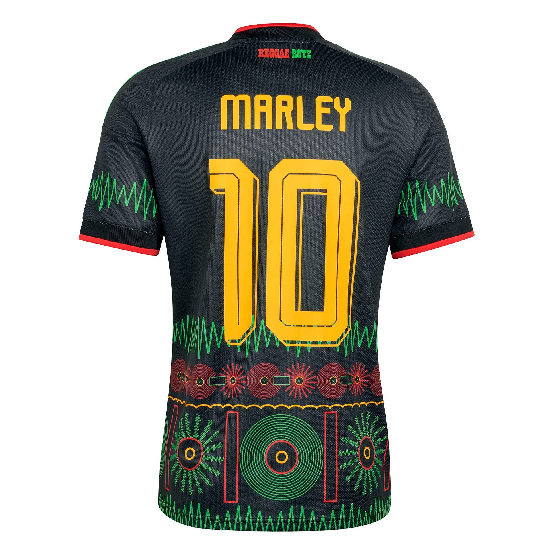 Adidas Mens Jamaica 26 x Bob Marley Away Jersey - Black Denim Exchange