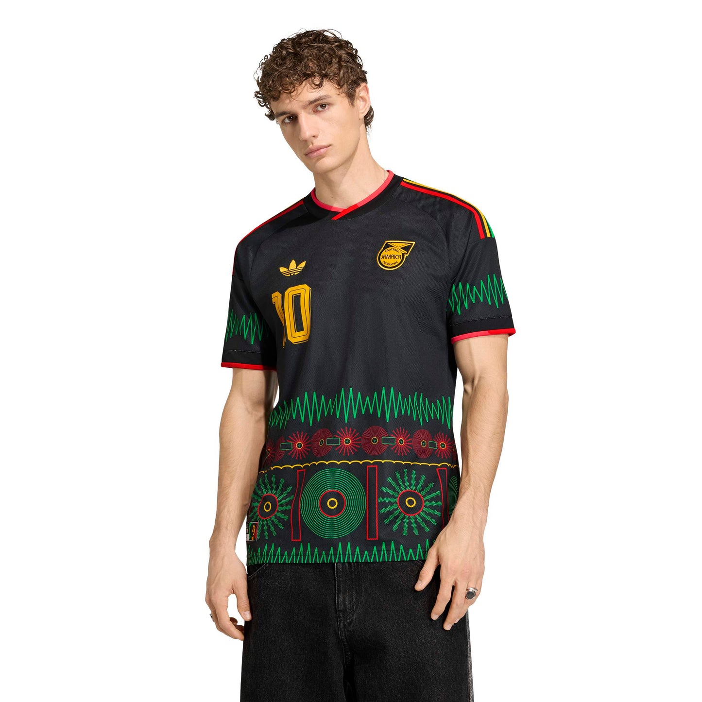 Adidas Mens Jamaica 26 x Bob Marley Away Jersey - Black Denim Exchange