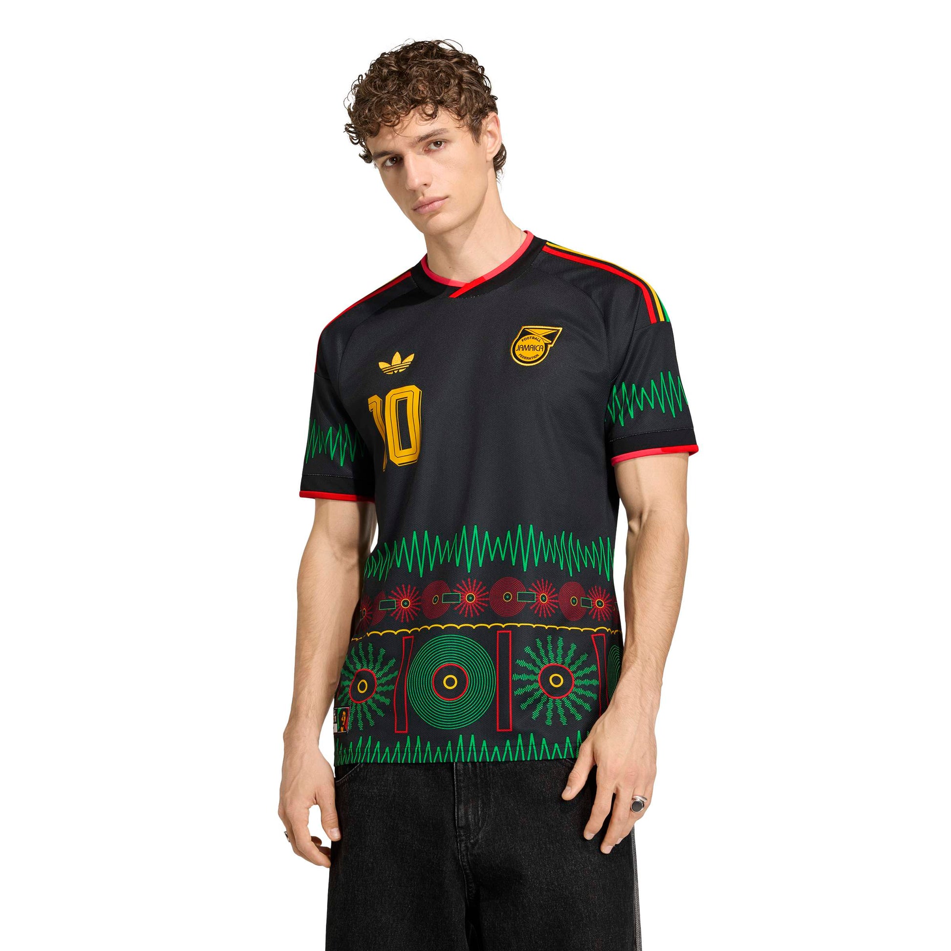 Adidas Mens Jamaica 26 x Bob Marley Away Jersey - Black Denim Exchange