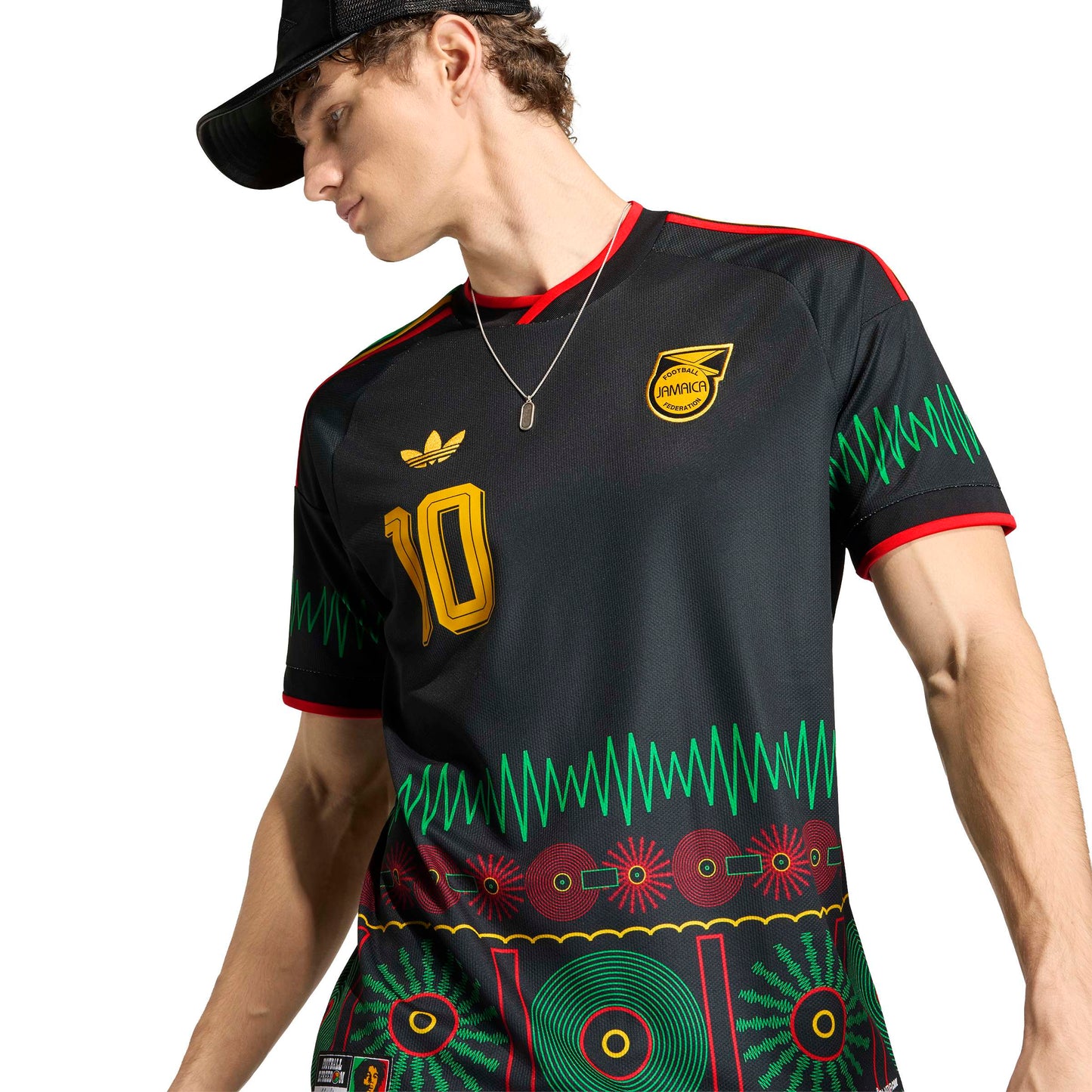 Adidas Mens Jamaica 26 x Bob Marley Away Jersey - Black Denim Exchange