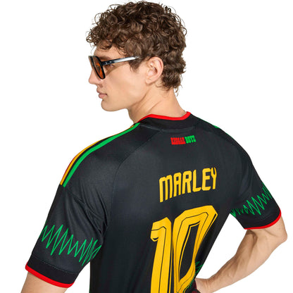 Adidas Mens Jamaica 26 x Bob Marley Away Jersey - Black Denim Exchange