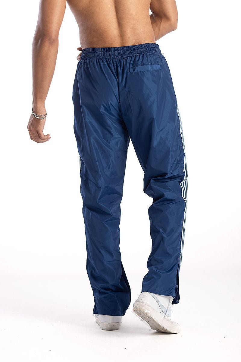 Kindred Nylon Sriped Pants - Navy Denim Exchange