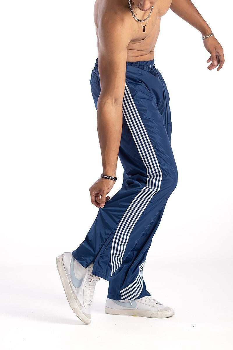 Kindred Nylon Sriped Pants - Navy Denim Exchange