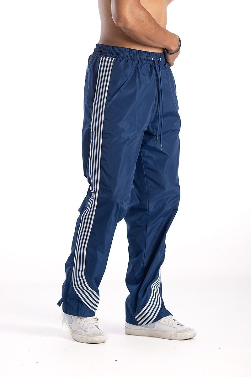 Kindred Nylon Sriped Pants - Navy Denim Exchange