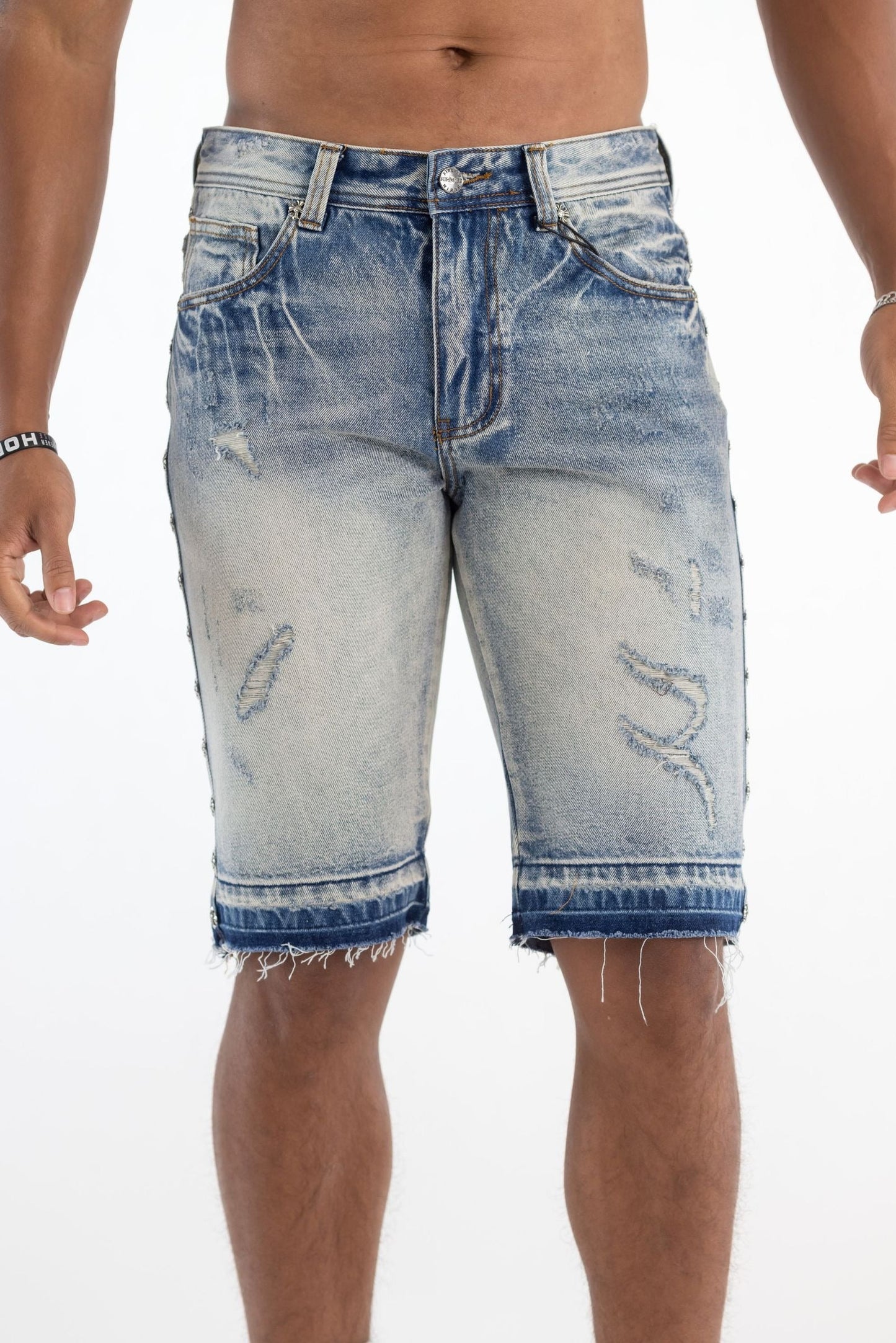 Kindred Premium Stud Shorts - Blue Denim Exchange