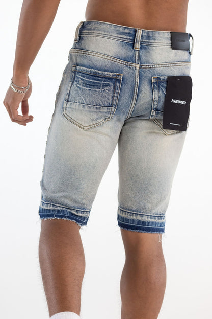 Kindred Premium Stud Shorts - Blue Denim Exchange