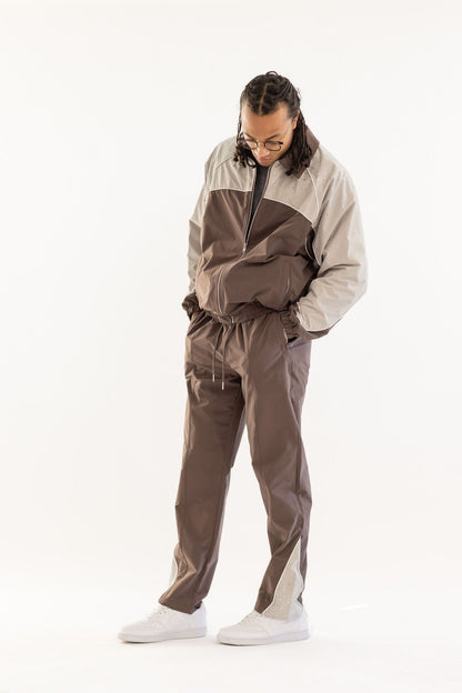 Kindred Rhinestone Track Suit - Brown/Khaki Denim Exchange
