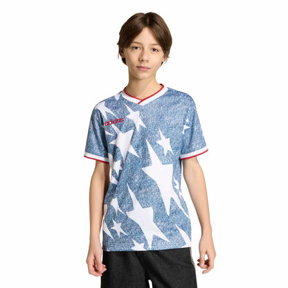 Adidas Kids Denim Graphic Jersey - Blue Denim Exchange