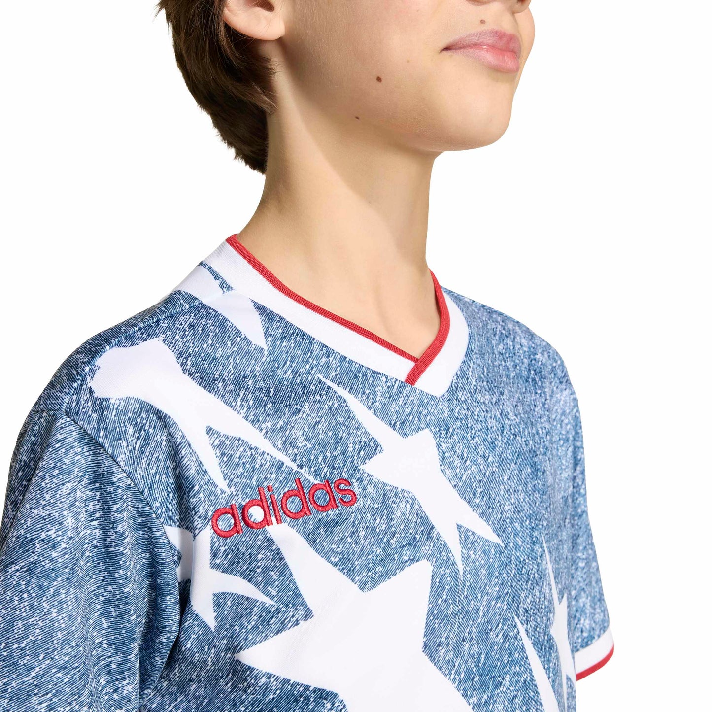 Adidas Kids Denim Graphic Jersey - Blue Denim Exchange
