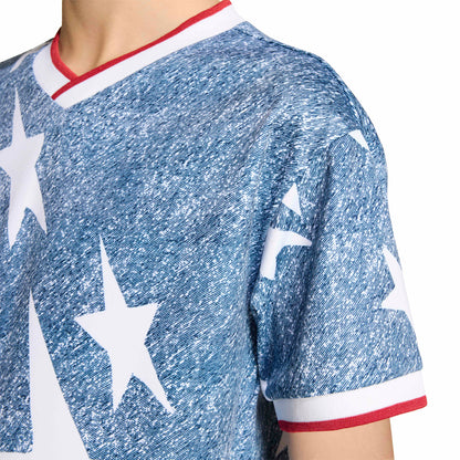 Adidas Kids Denim Graphic Jersey - Blue Denim Exchange