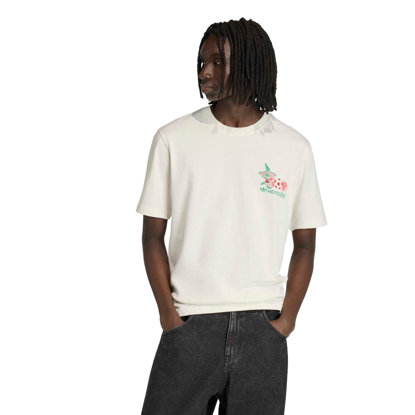 Adidas Mens Mascot Tee - Cloud White Denim Exchange