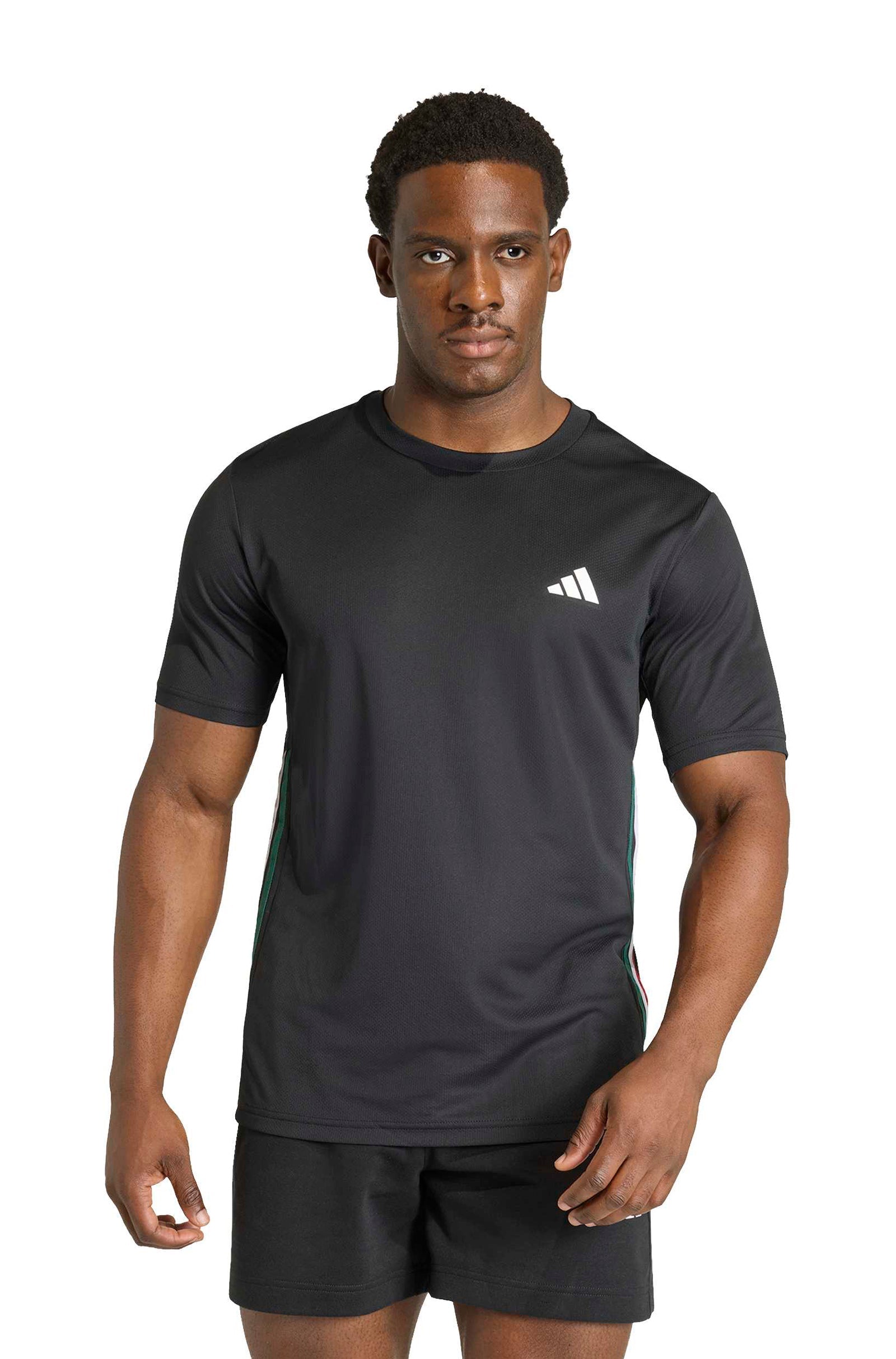 Adidas Workout Essentials Base 3-Stripes T-Shirt Denim Exchange