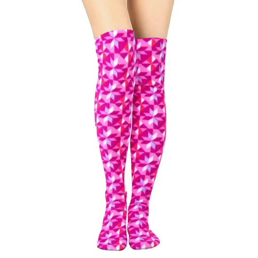 Over The Knee Fleece Socks - Kaleidoscope Polar Feet® LLC