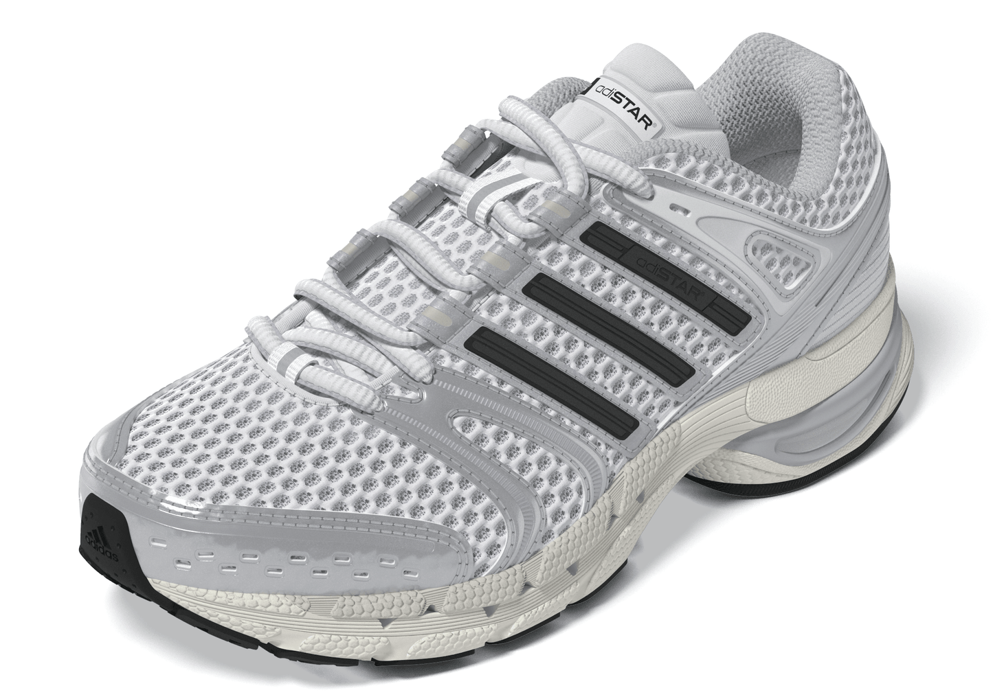 Adidas Big Kids Adistar Control 5 - White/Silver Denim Exchange