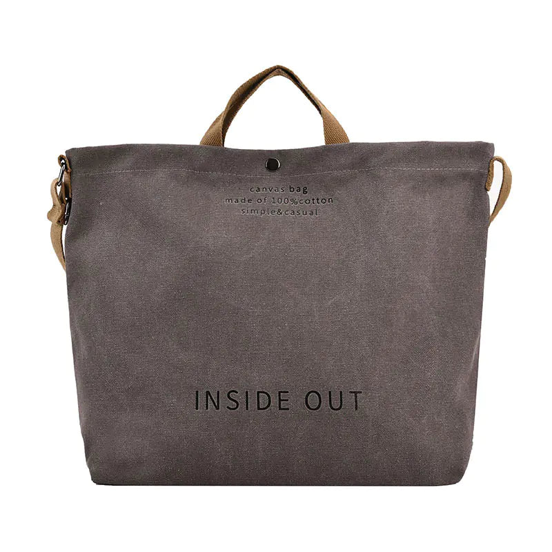 Large Capacity Canvas Letters Tote Bag for Women
