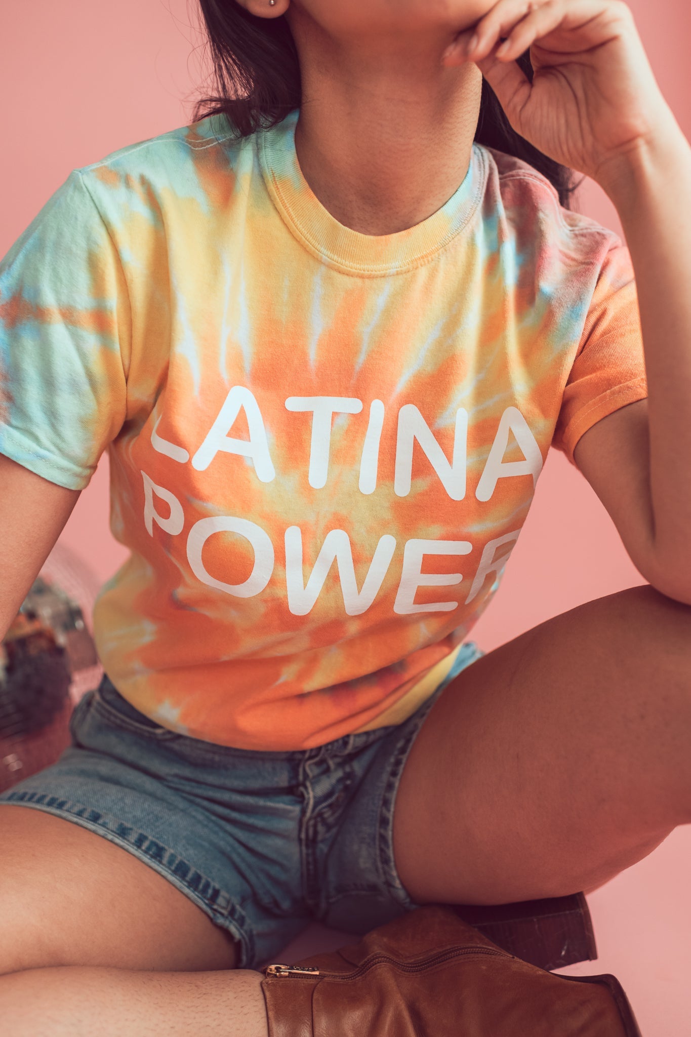 Tie dye Latina Power Tee JZD