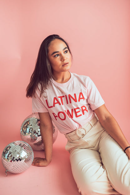 Soft Pink Latina Power Tee JZD
