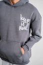 Keep It Real Embroidered Oversized Sweatshirt - Soft Brushed 3-Ply Fabric Withinblack