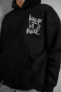 Keep It Real Embroidered Oversized Sweatshirt - Soft Brushed 3-Ply Fabric Withinblack