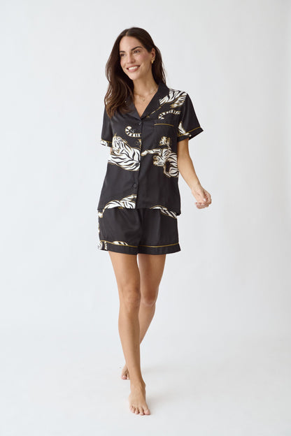 Washable Silk Pajama Set - Kenya Short Simoné Sleepwear USA