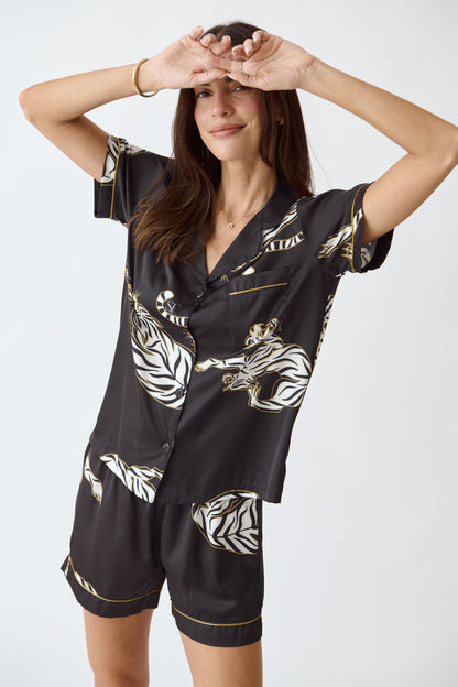 Washable Silk Pajama Set - Kenya Short Simoné Sleepwear USA