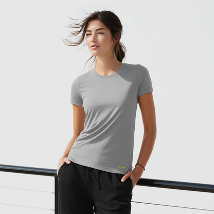 Kenzi Grey Short Sleeve Crew Auragen