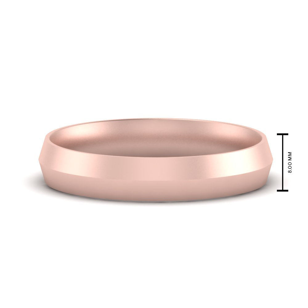 Comfort Fit Knife Edge Mens Band Fascinating Diamonds