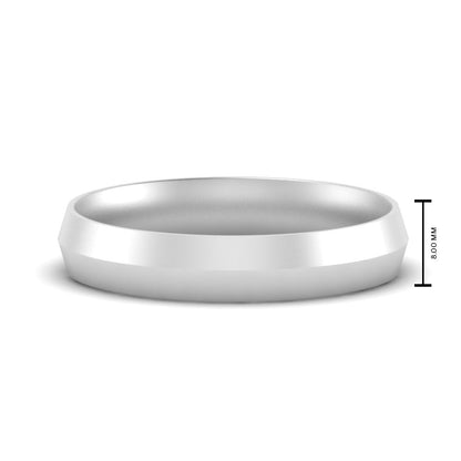 Comfort Fit Knife Edge Mens Band Fascinating Diamonds
